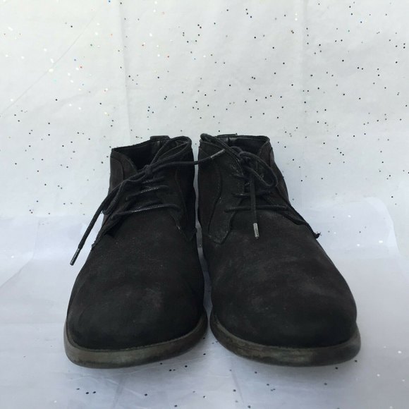Zara Man Black Leather Chukka Lace up Boot - Size 43  US 9.5 10 Quality Made main image 11